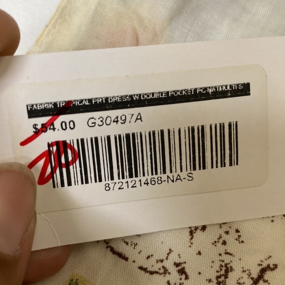 Fab'rik Tropical Print Dress With Double Pocket - Picture 4 of 12